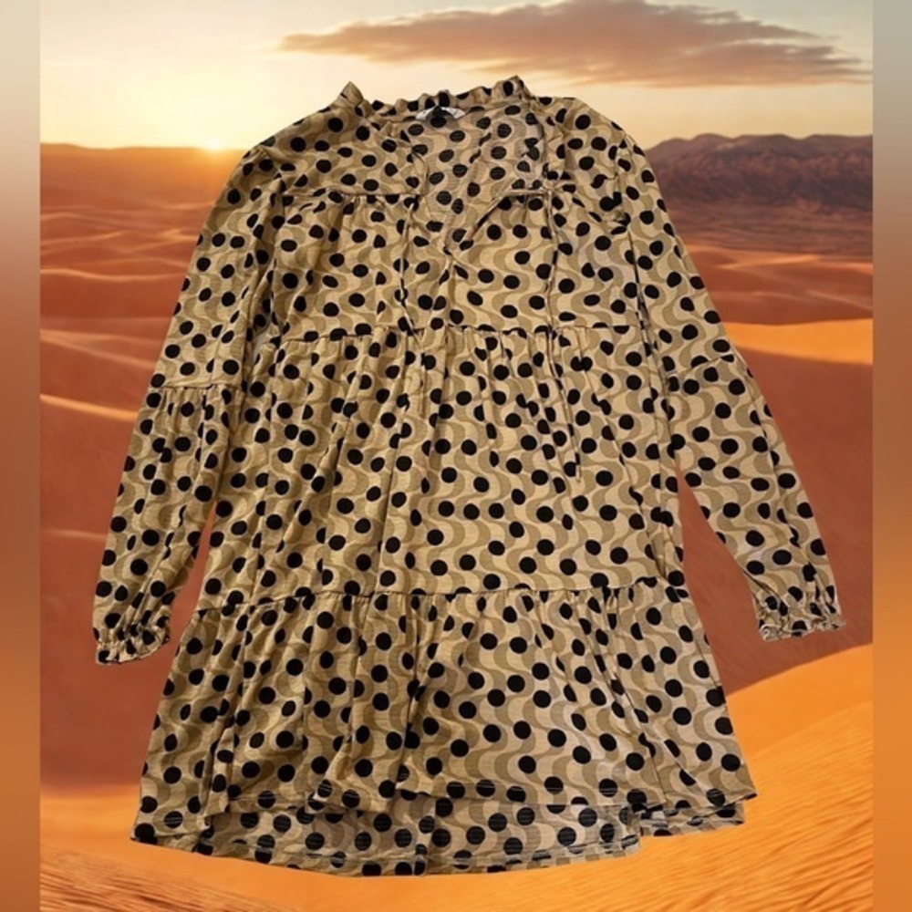 Vintage Cheetah Print Casual Dress